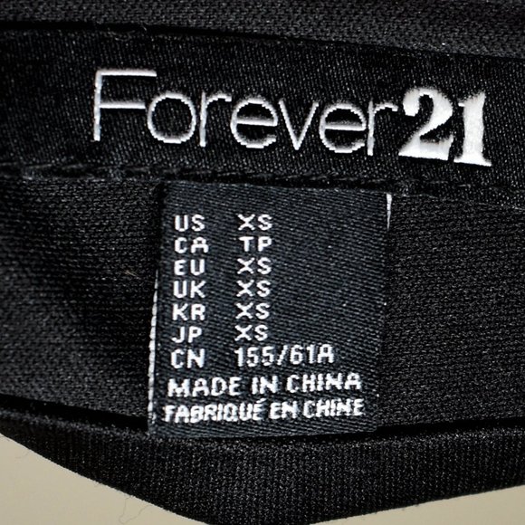 NWOT Forever 21 Assymetrical Black and Yellow Floral Skirt, XS - Picture 8 of 8